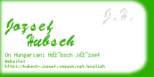 jozsef hubsch business card